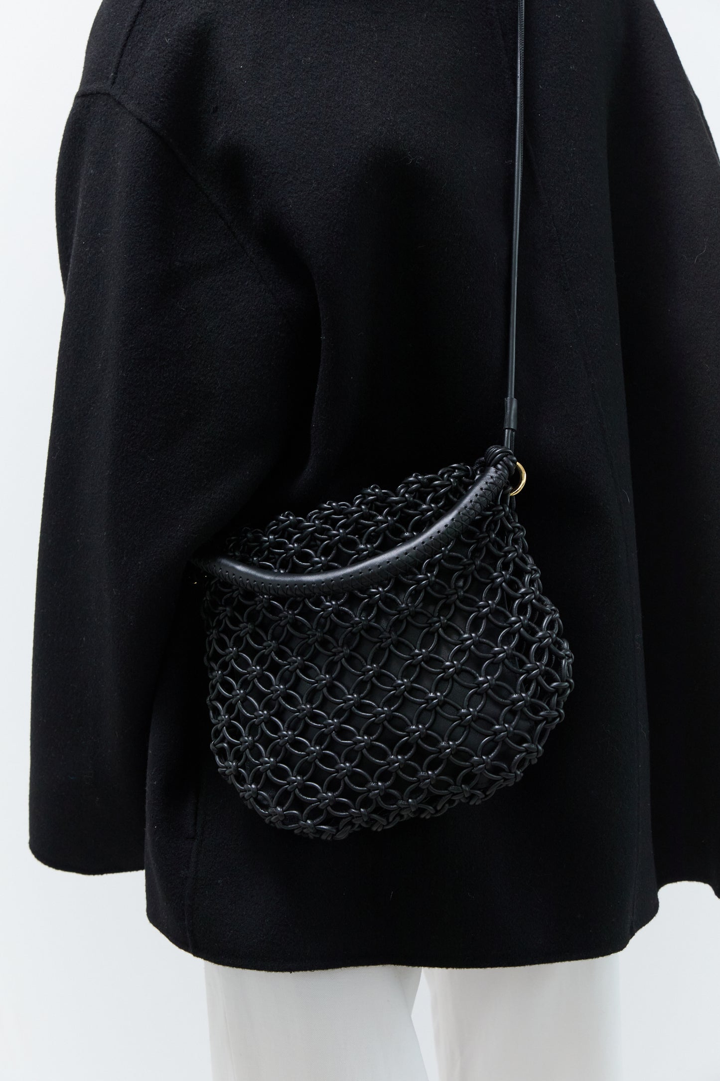 Mini Flower Bag in Black