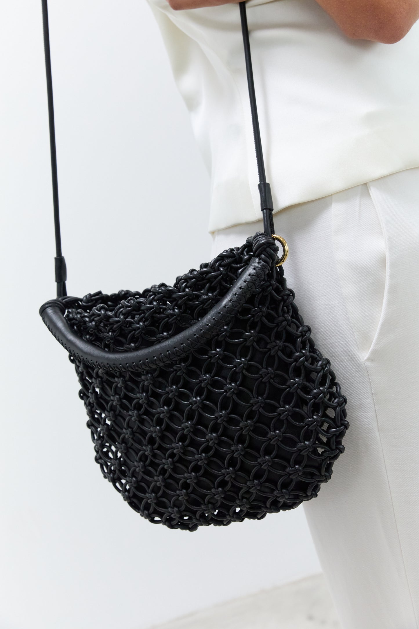 Mini Flower Bag in Black